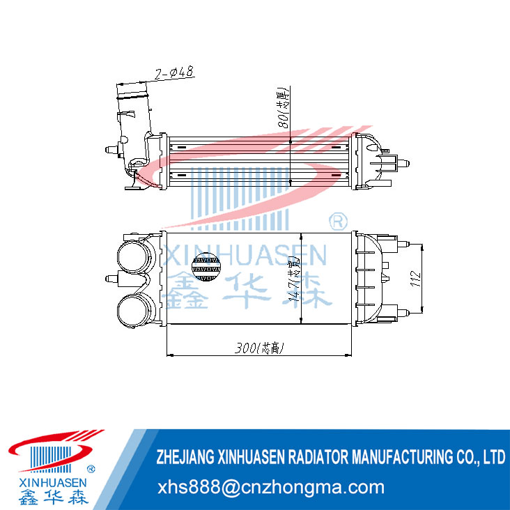 OE 0384 P5 Car Intercooler Fits PEUGEOT C5