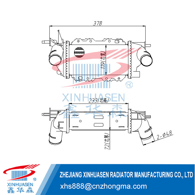 OE 1300403 Car Intercooler Fits OPEL VECTRA