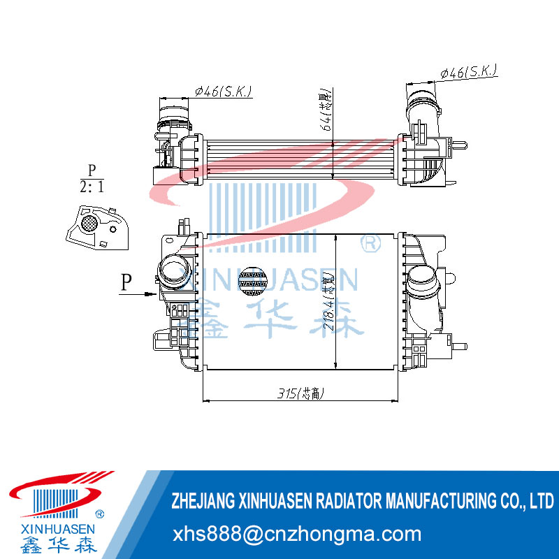 OE 1302142 Car Intercooler Fits OPEL MERIVA