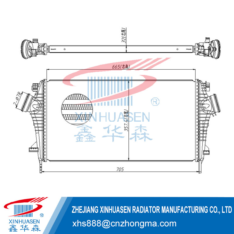 OE 1302647 Car Intercooler Fits OPEL INSIGNIA