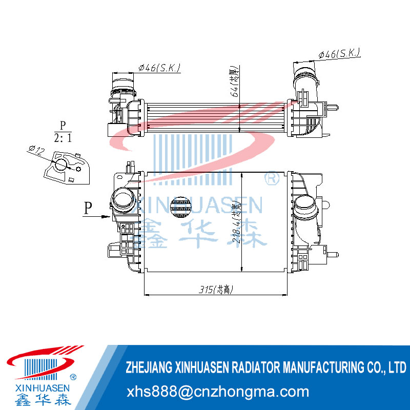 OE 13283251 Car Intercooler Fits OPEL MERIVA