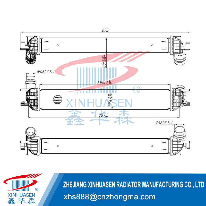 OE 14461-0001N Car Intercooler Fits RENAULT LAGUNA