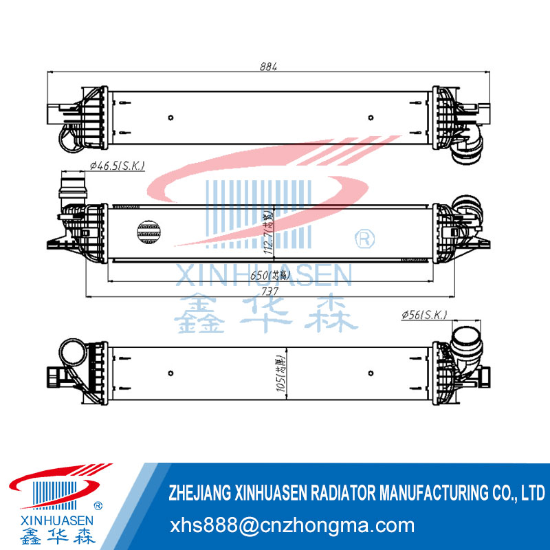 OE 14496-0001R Car Intercooler Fits RENAULT LAGUNA