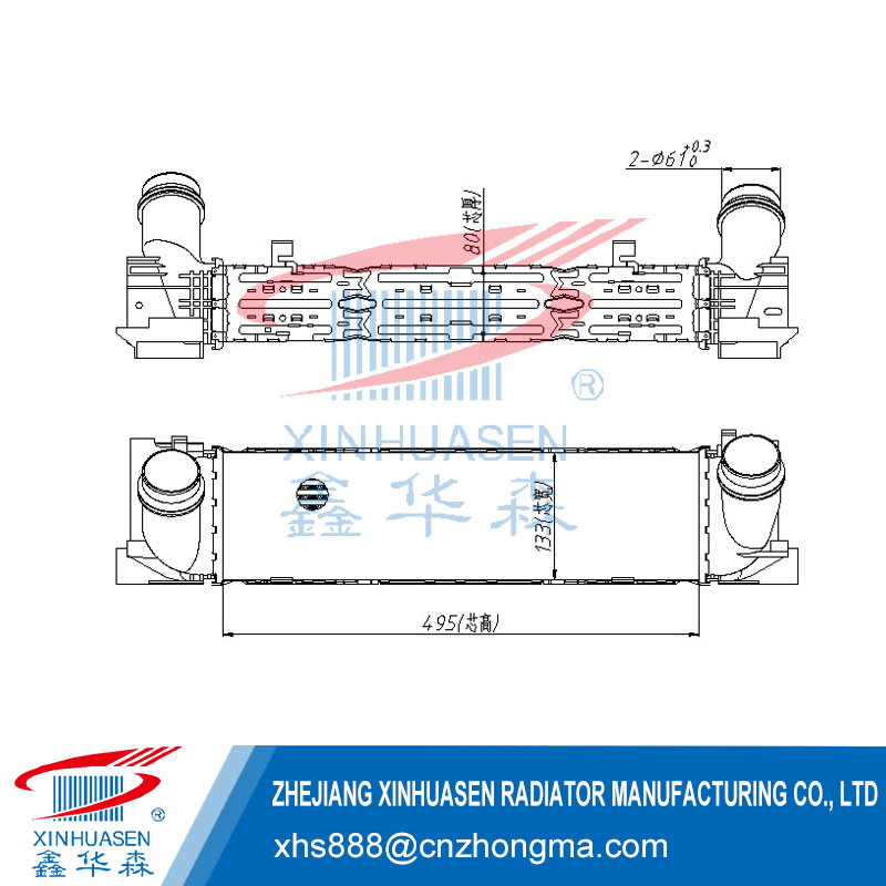 OE 17517600530 Car Intercooler Fits BMW