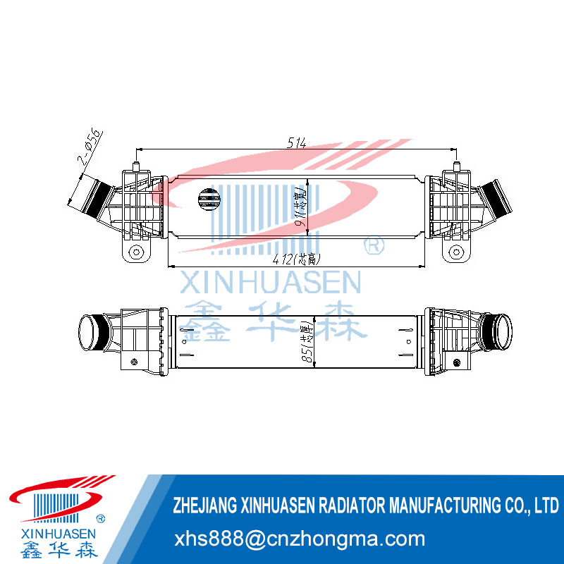 OE 1S7Q9L440AD Car Intercooler Fits FORD MONDEO