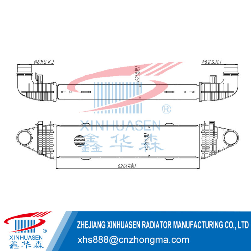 OE 2045000200 Car Intercooler Fits MERCEDES C-CLASS 09