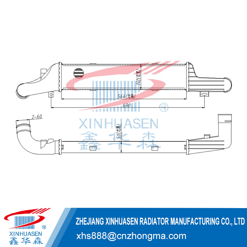 OE 210 500 1200 Car Intercooler Fits MERCEDES E-CLASS