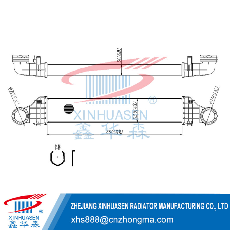 OE 211 500 1002 Car Intercooler Fits ERCEDES E-CLASS