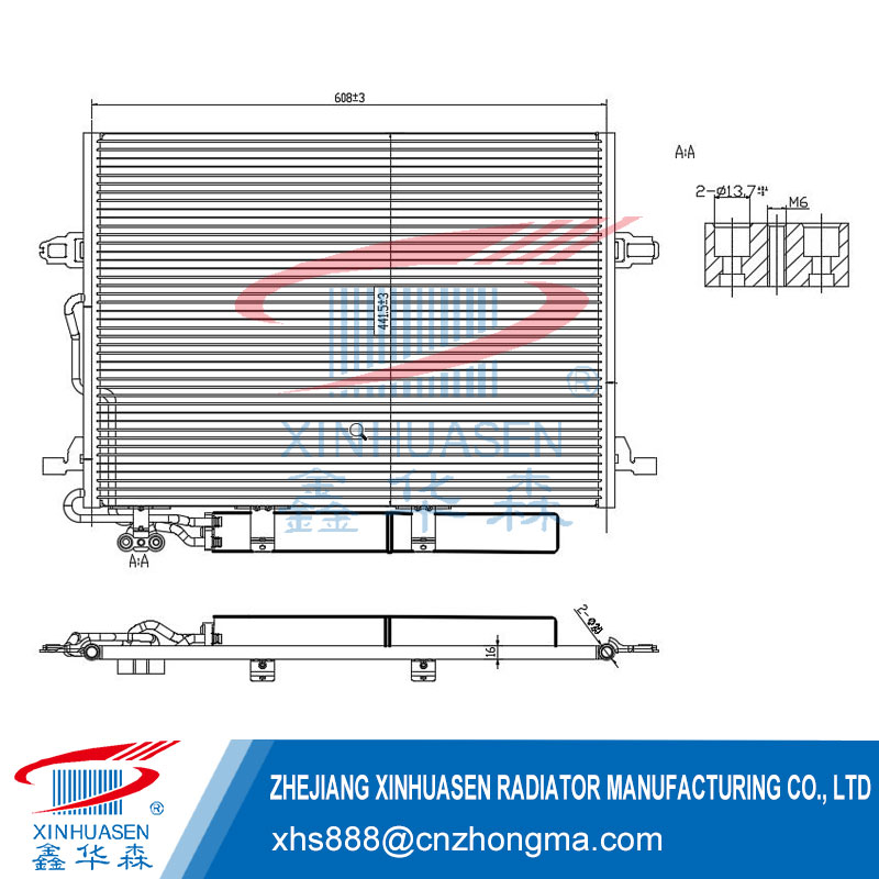 OE 2115000154 Car Condenser Fits MERCEDES CLS