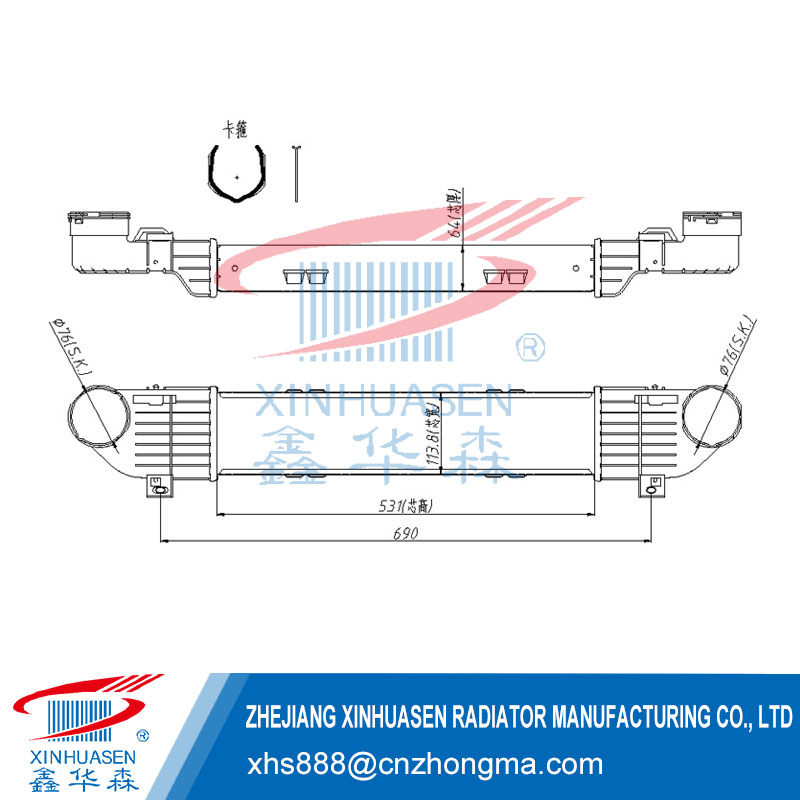 OE 220 500 0000 Car Intercooler Fits MERCEDES S-CLASS