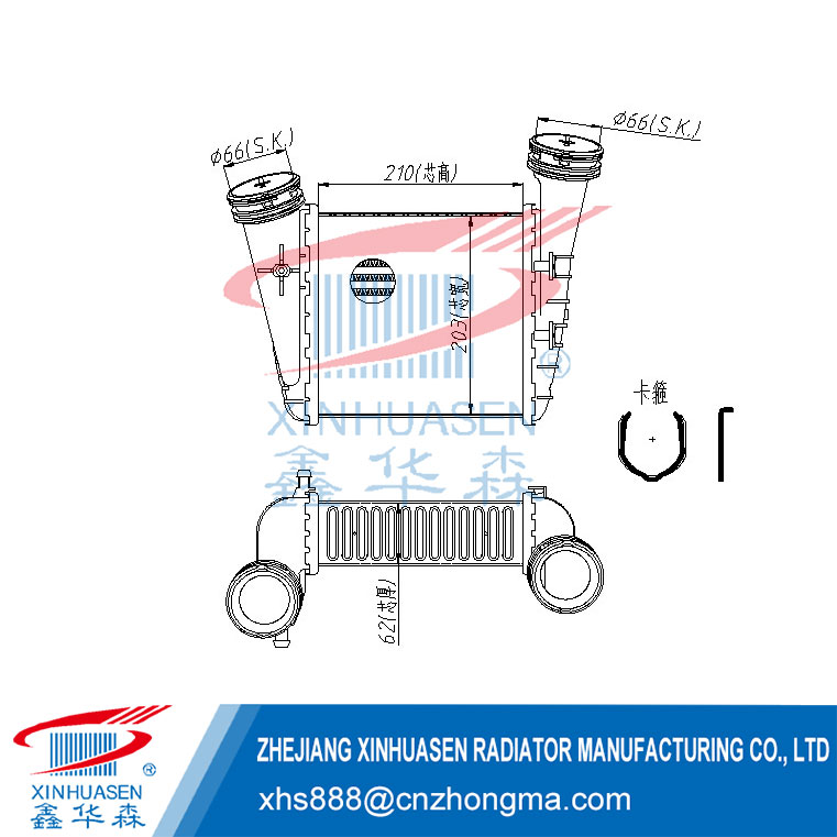 OE 3B0 145 806 Car Intercooler VW PASSAT