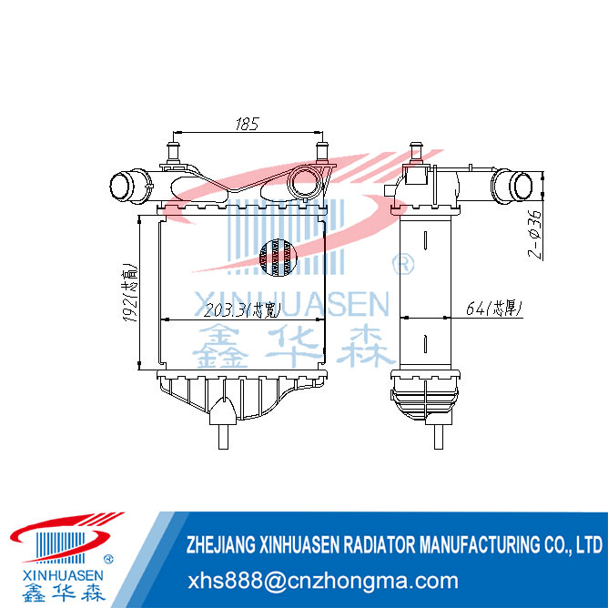 OE 46836770 Car Intercooler Fits FIAT PUNTO