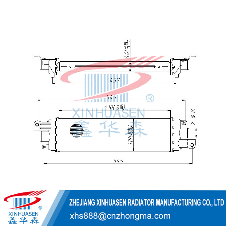 OE 51718679 Car Intercooler Fits FIAT STRADA