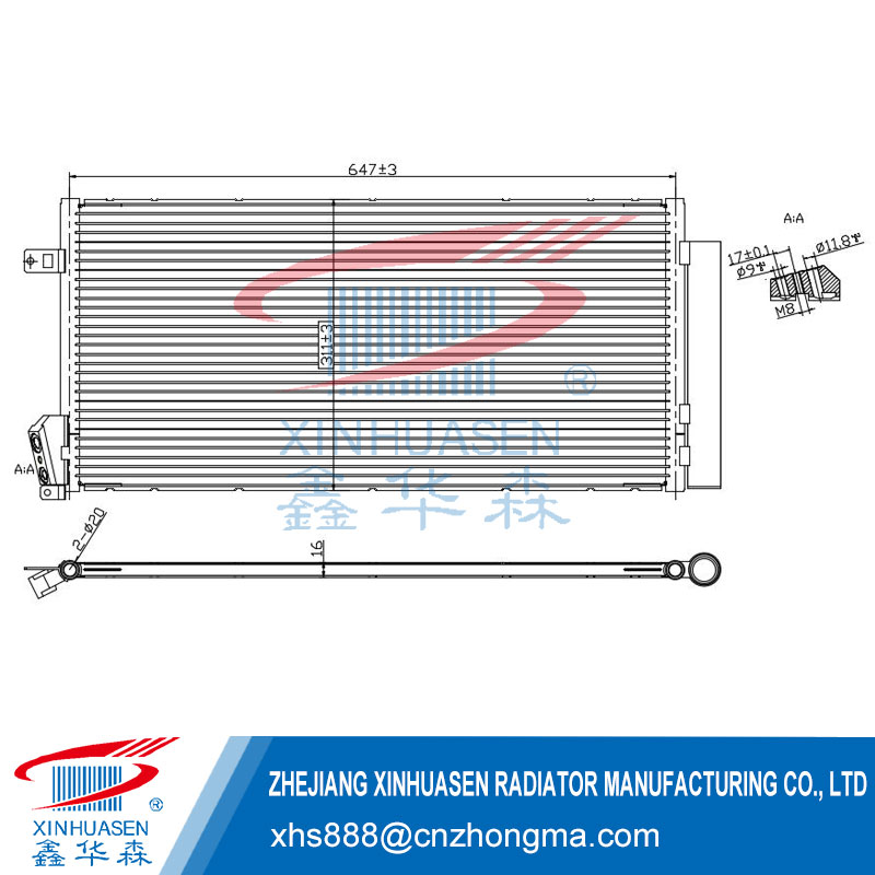 OE 51838048 Car Condenser Fits FIAT DOBLO CARGO PLATFORM