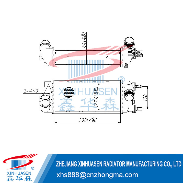 OE 51855481 Car Intercooler Fits FIAT 500 07