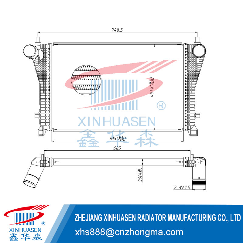 OE 5Q0 145 803K Car Intercooler Fits AUDI A3