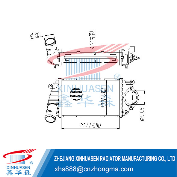 OE 6E0 145 805B Car Intercooler Fits SEAT AROSA