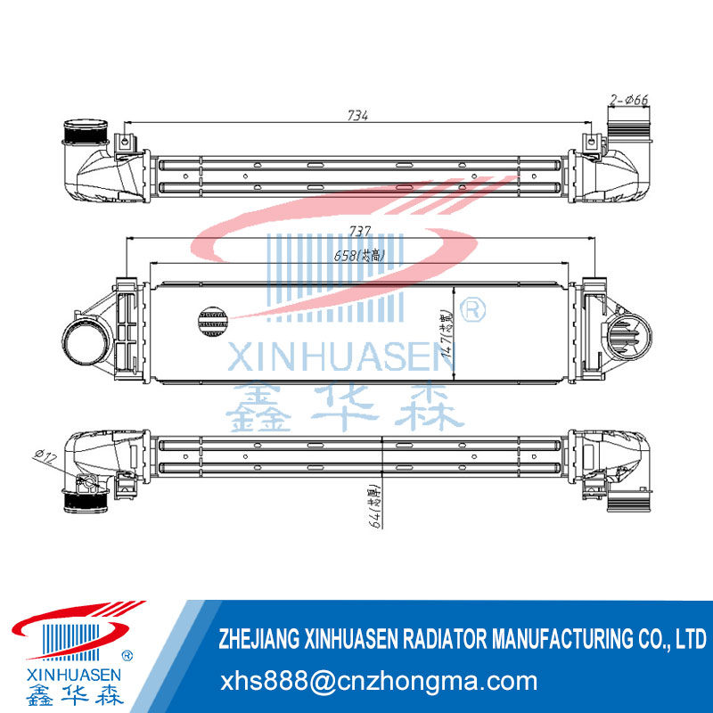 OE 6G91 9L440HA Car Intercooler Fits FORD MONDEO