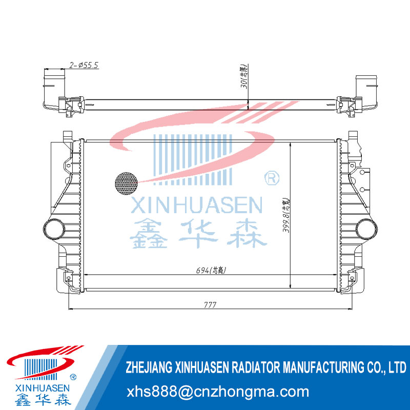 OE 7D0 145 805 Car Intercooler Fits VW TRANSPORTER IV