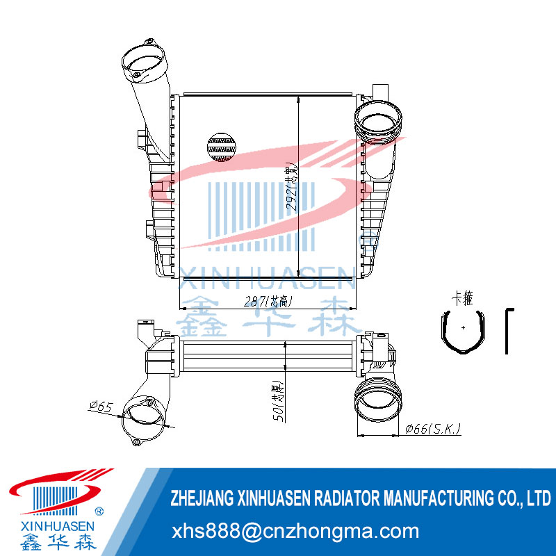 OE 7L0 145 803A Car Intercooler Fits AUDI Q7