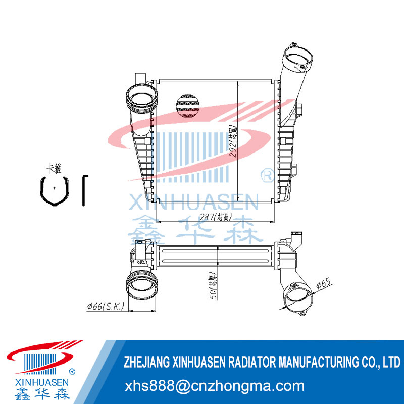 OE 7L0 145 804A Car Intercooler Fits AUDI Q7