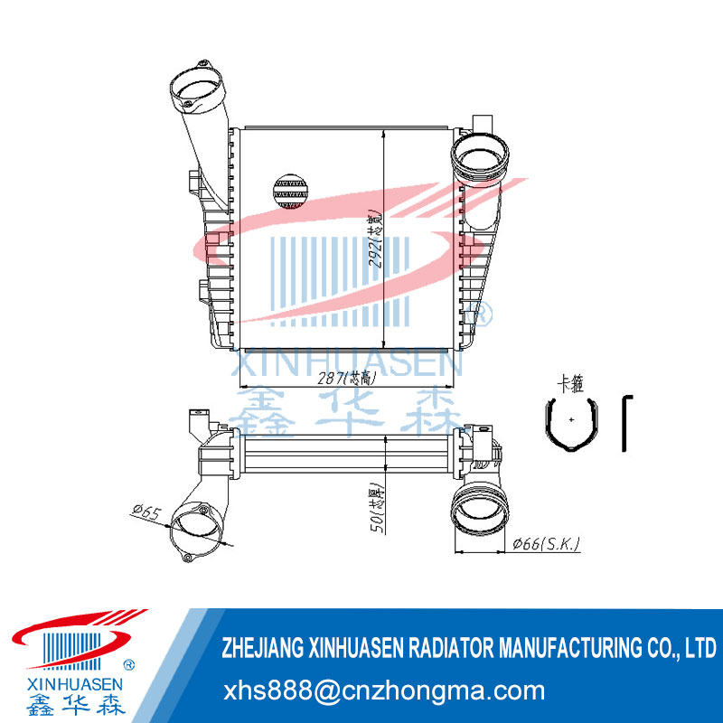 OE 7L6 145 803C Car Intercooler Fits AUDI Q7