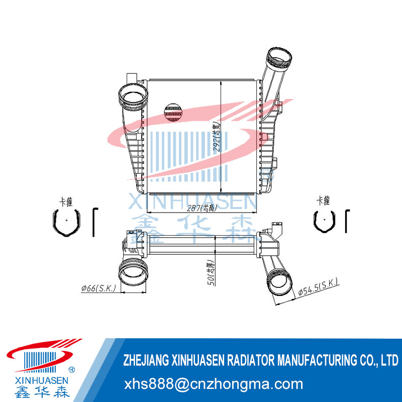 OE 7L6 145 804 Car Intercooler Fits AUDI Q7