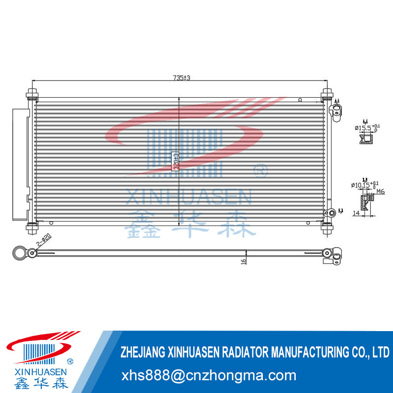 OE 80110-SAA-013 Car Condenser Fits HONDA JAZZ