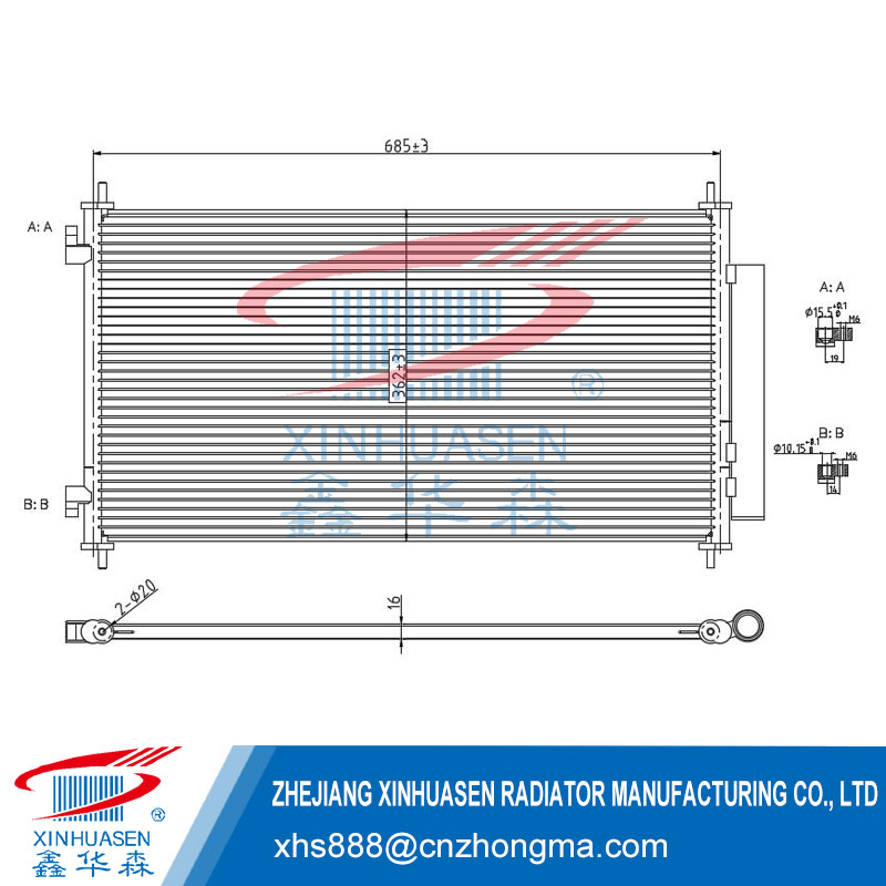 OE 80110-SWA-A01 Car Condenser Fits HONDA CR-V