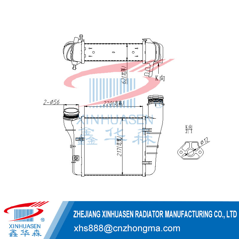 OE 8E0 145 805AA Car Intercooler Fits AUDI S4