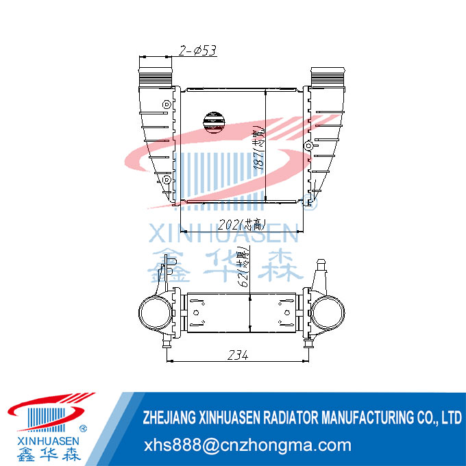 OE 8E0 145 806Q Car Intercooler Fits SEAT EXEO