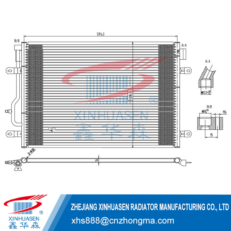 OE 8E0 260 403B Car Condenser Fits AUDI A4 AVANT