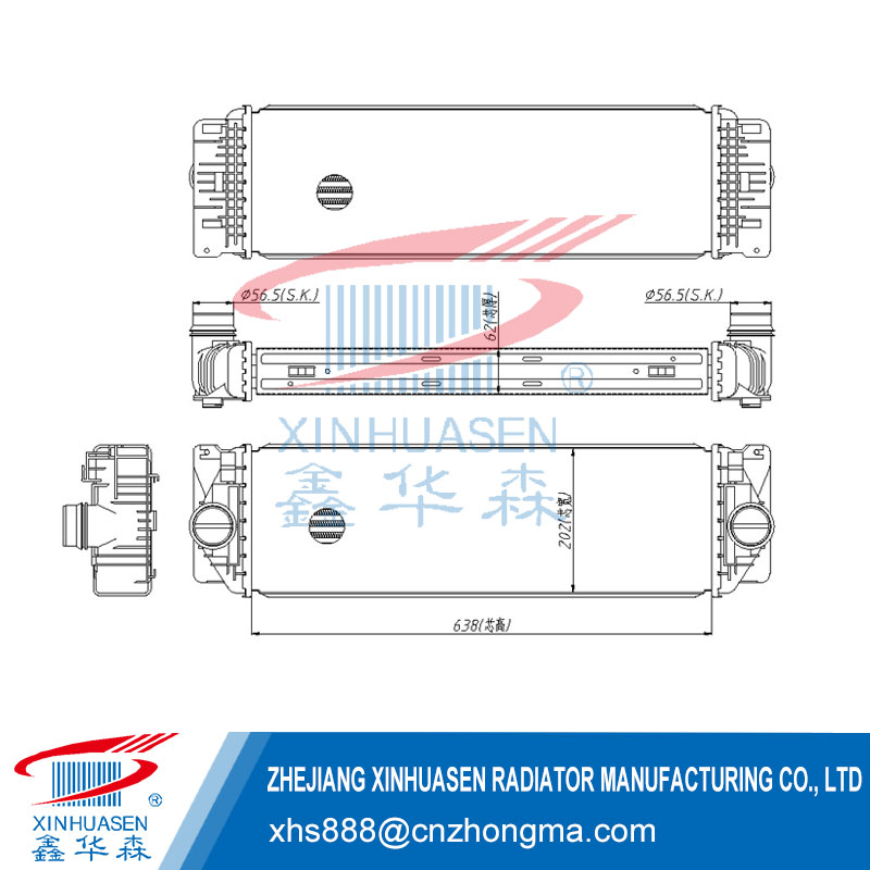 OE 906 501 0201 Car Intercooler Fits MERCEDES SPRINTER W906