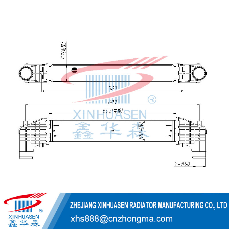 OE 95VW 9L 440AA Car Intercooler Fits FORD GALAXY