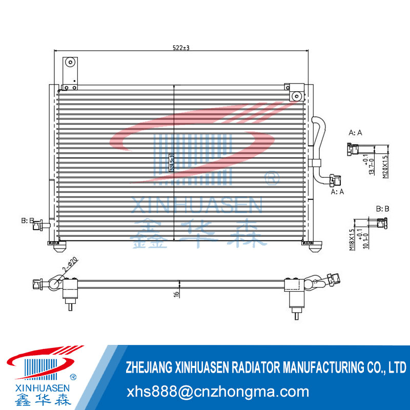 OE 96566331 Car Condenser Fits DAEWOO MATIZ