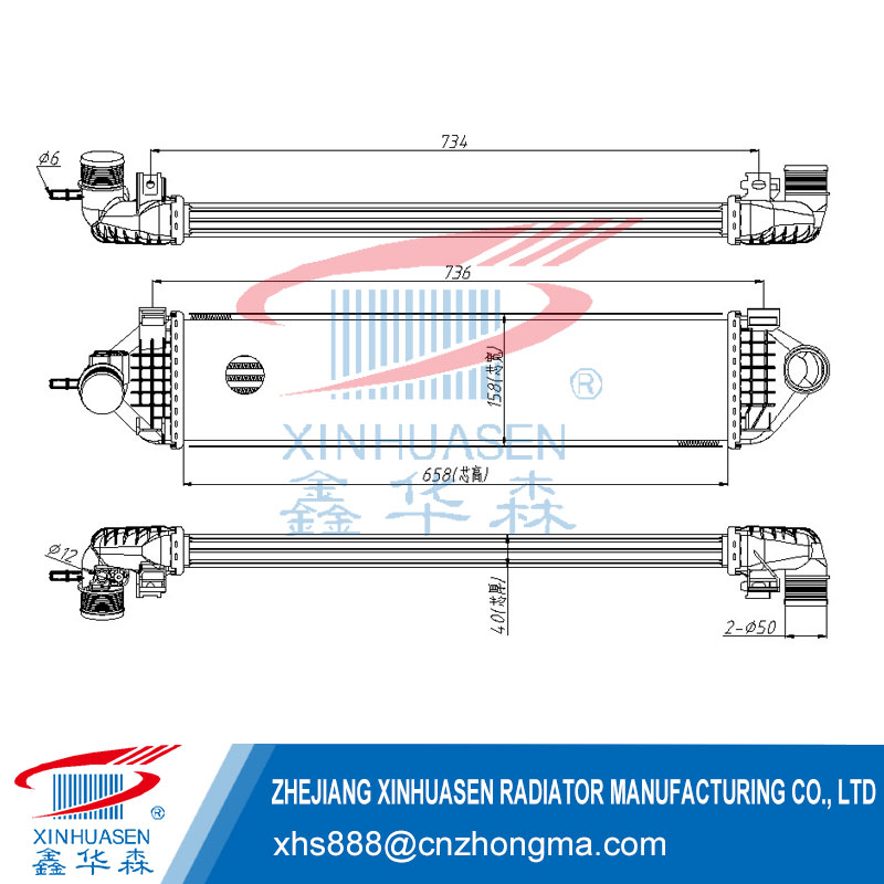 OE BV619L440AC Car Intercooler Fits FORD KUGA