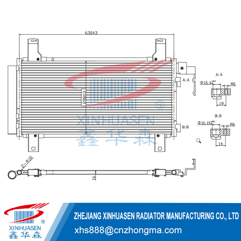 OE GJYA-61-48ZA Car Condenser Fits MAZDA 6 HATCHBACK